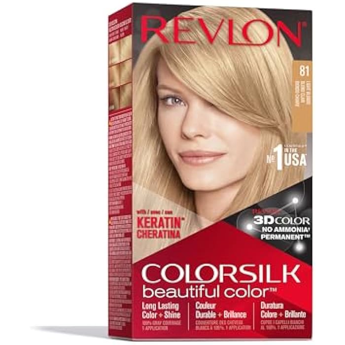 Revlon Colorsilk Ammonia Free Permanent Haircolor Light Blonde Cslk 081 - Image 1